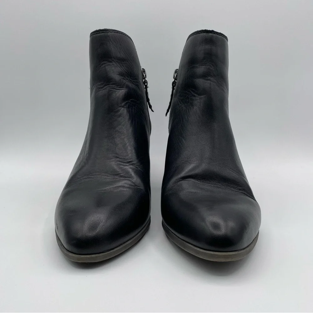 Frye Judith Leather Double Zip Up Ankle Women's Black Booties  -  Size: 10M - Picture 5 of 15
